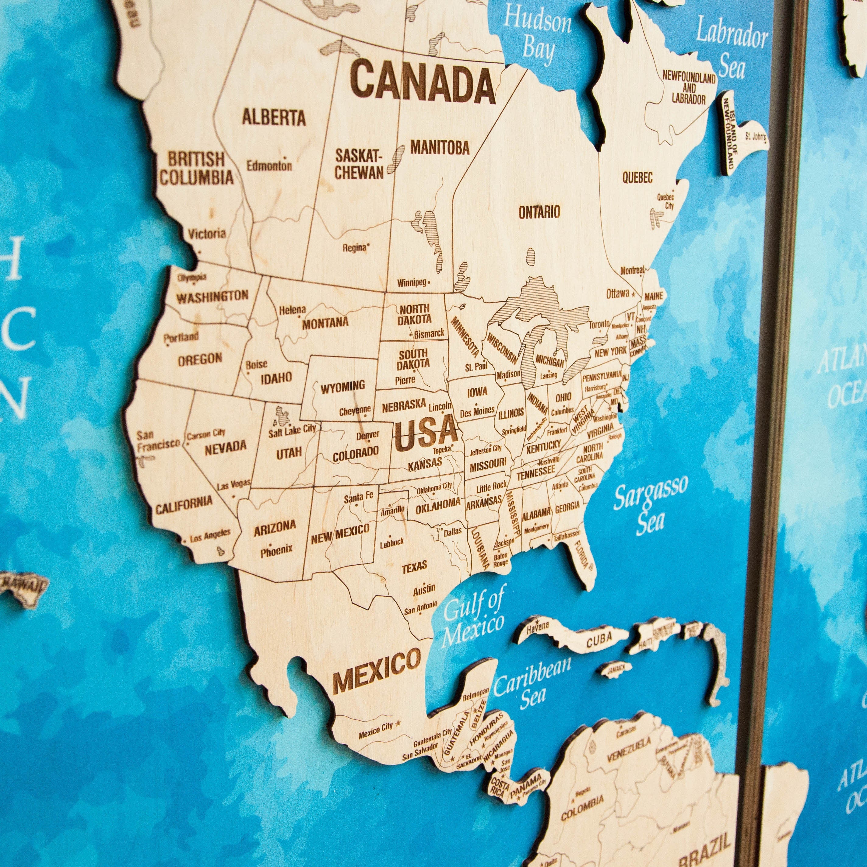 Personalized Cork World Map