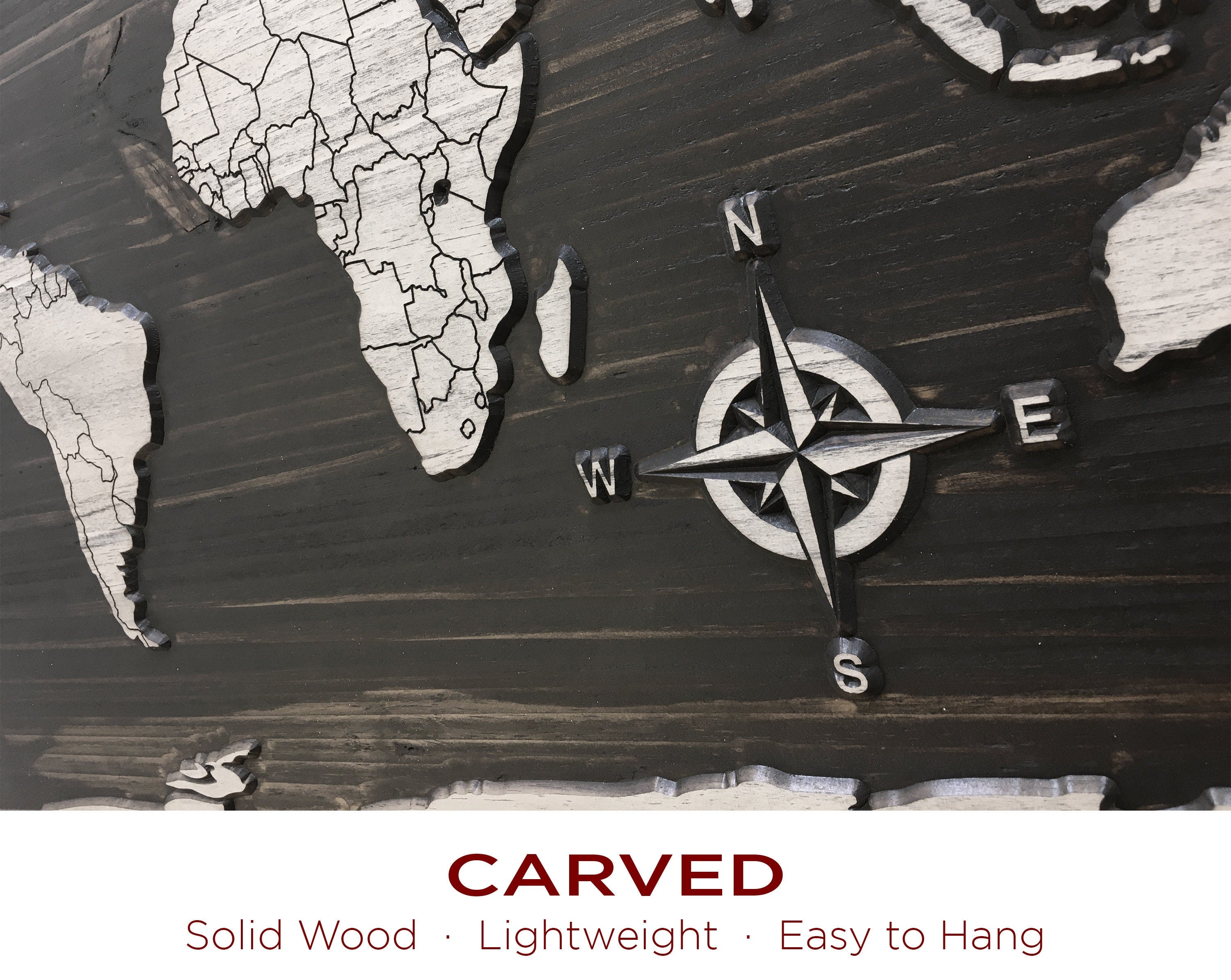 Home Decor Idea - Wooden Map
