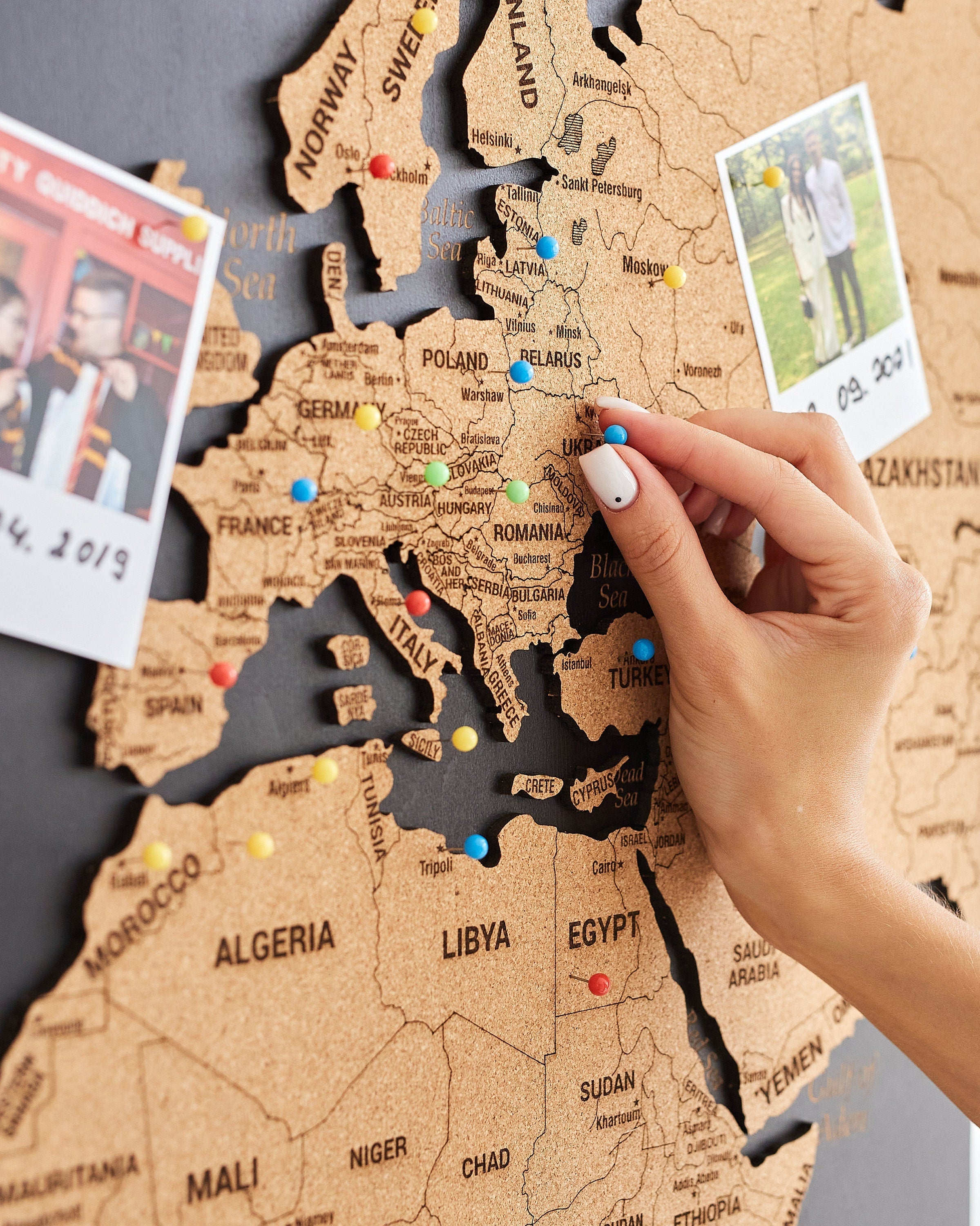 Wooden Map Of The World Decor
