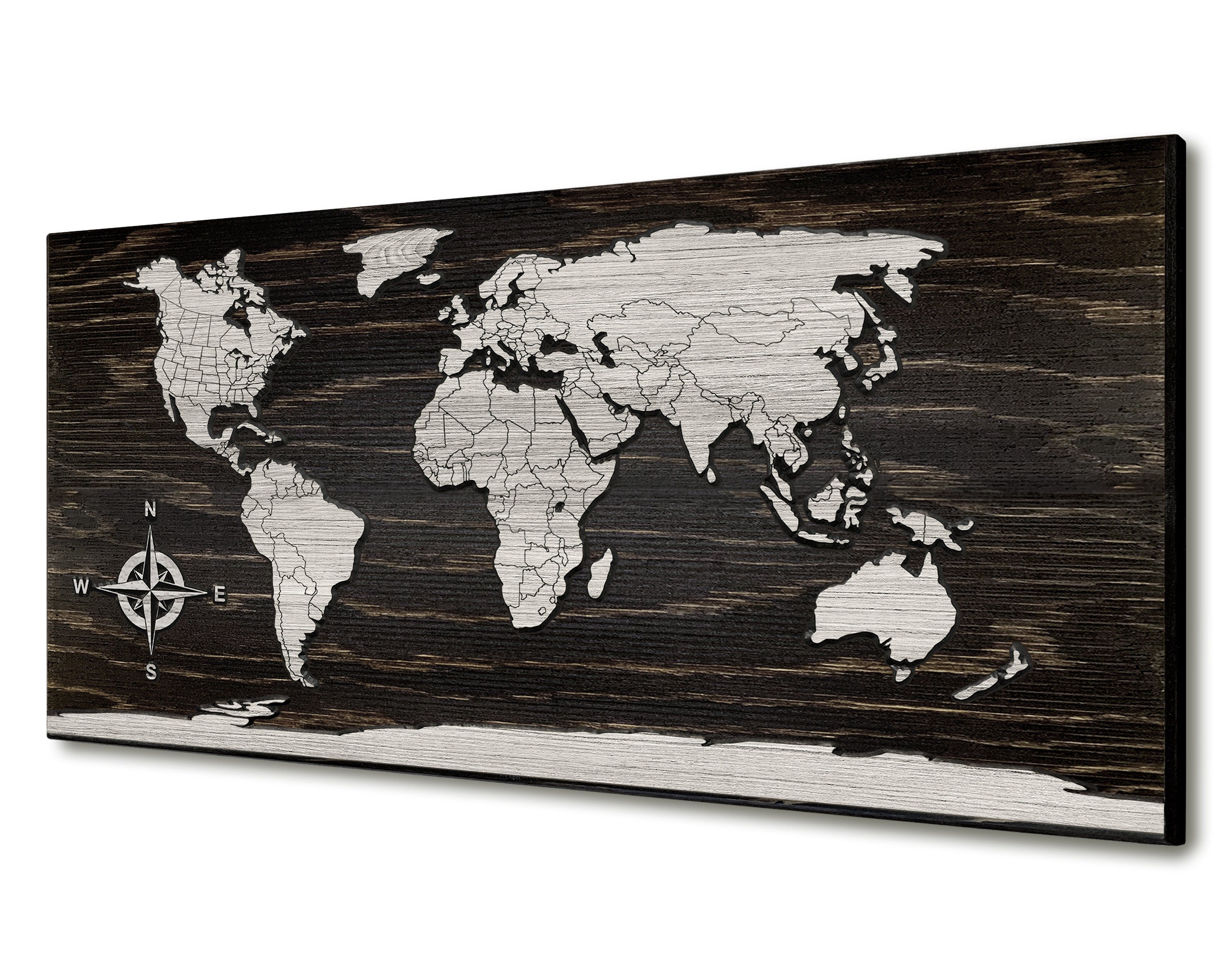 Home Decor Idea - Wooden Map