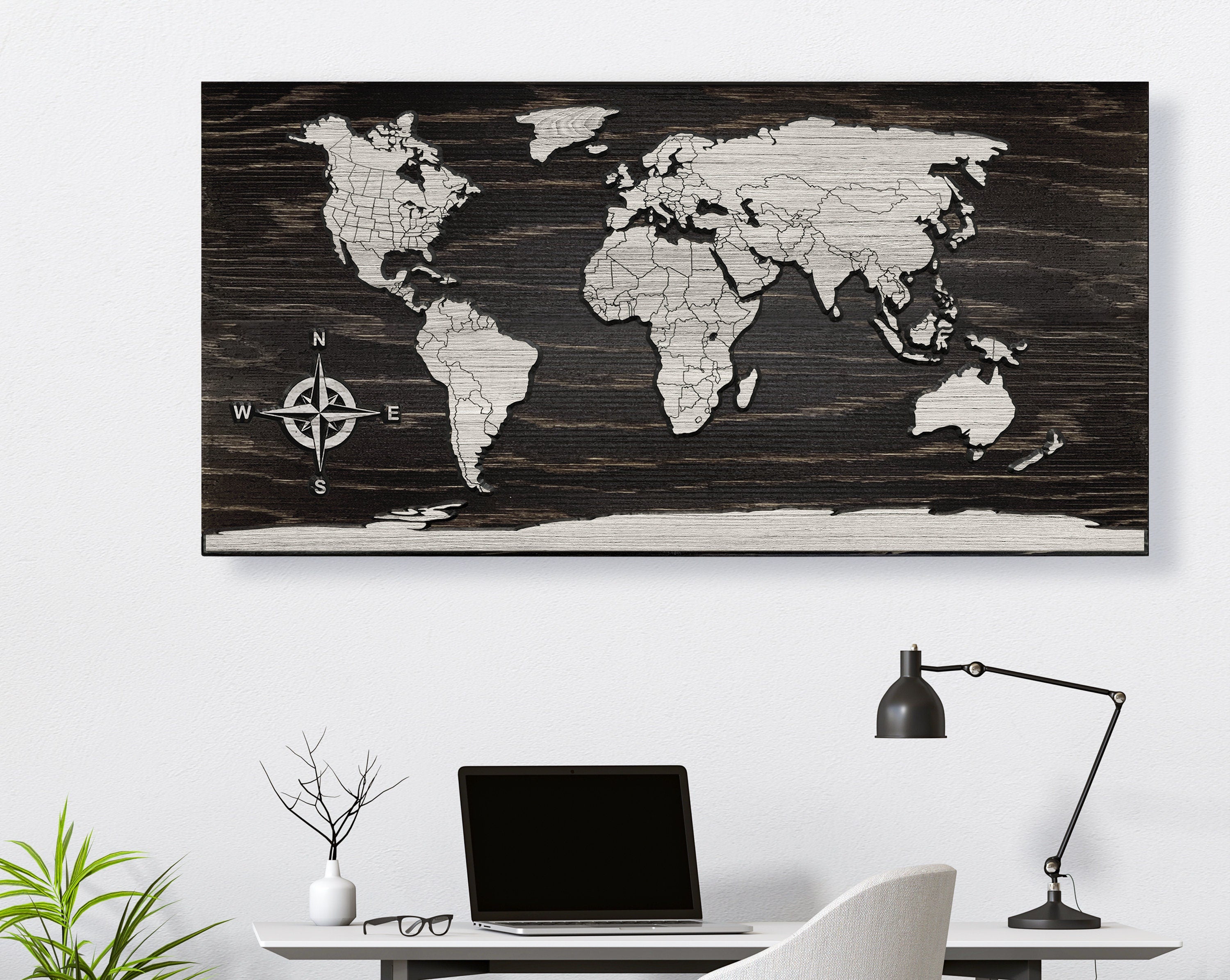 Home Decor Idea - Wooden Map
