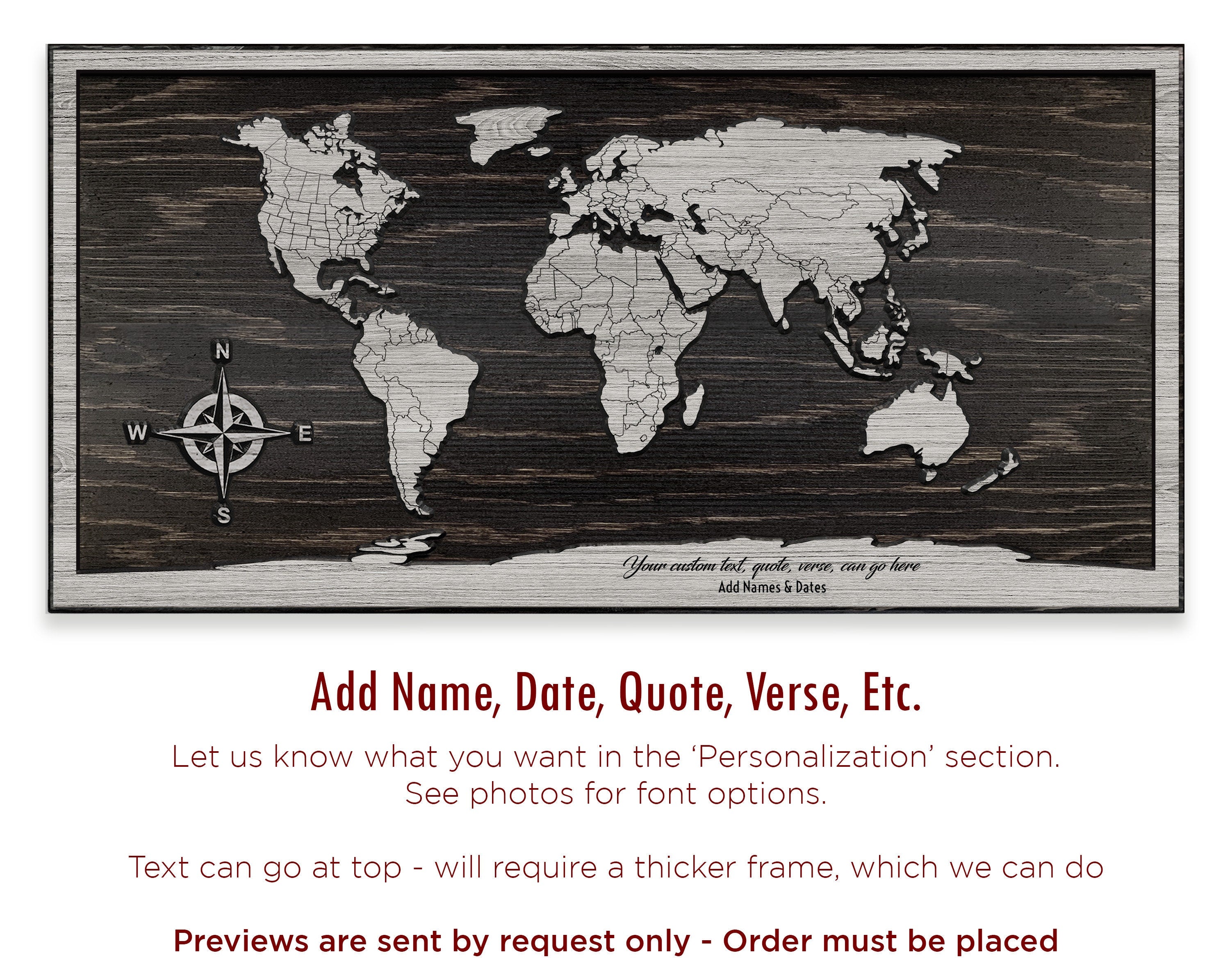 Home Decor Idea - Wooden Map