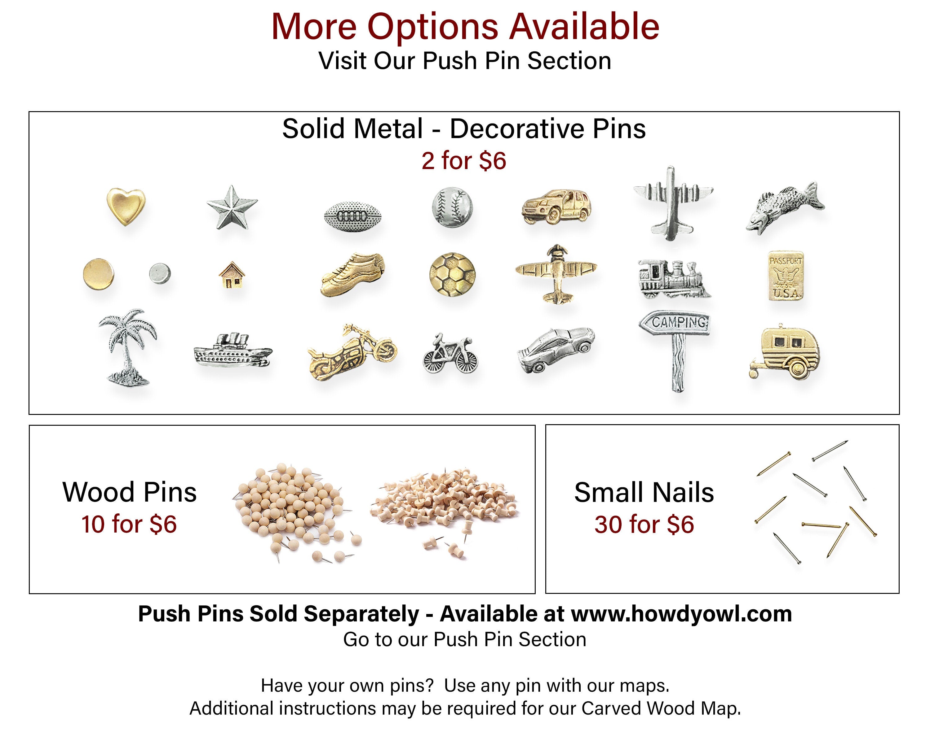 Push Pin Travel Map - Personalized World Map