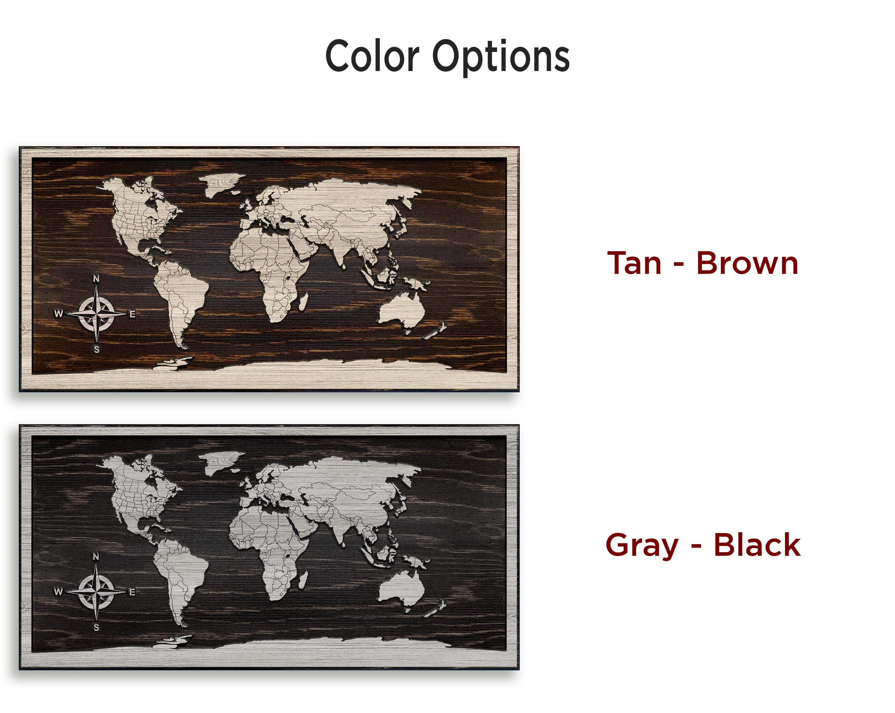 Push Pin Travel Map - Personalized World Map