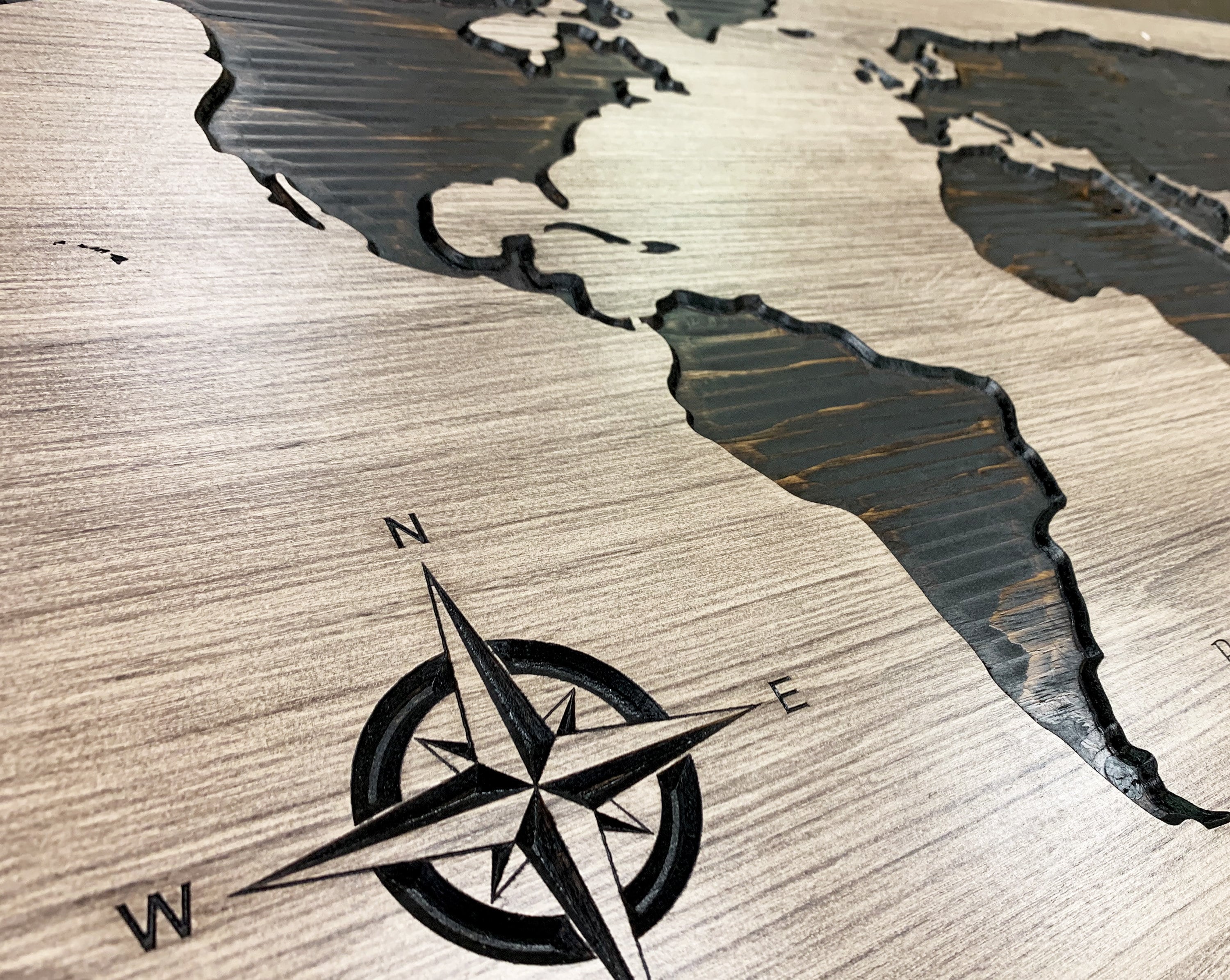 World Map Wood Wall Décor