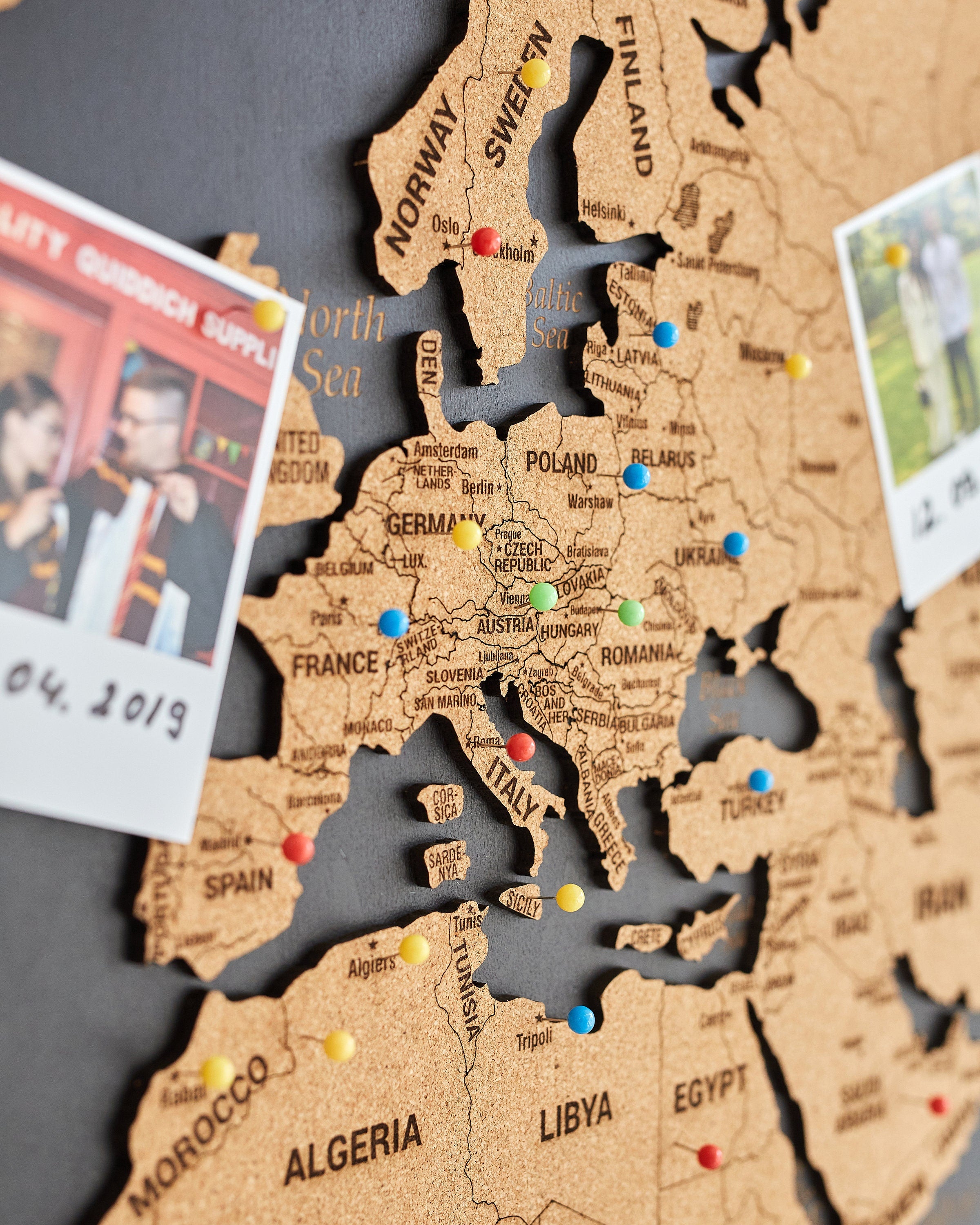 Personalized Cork World Map