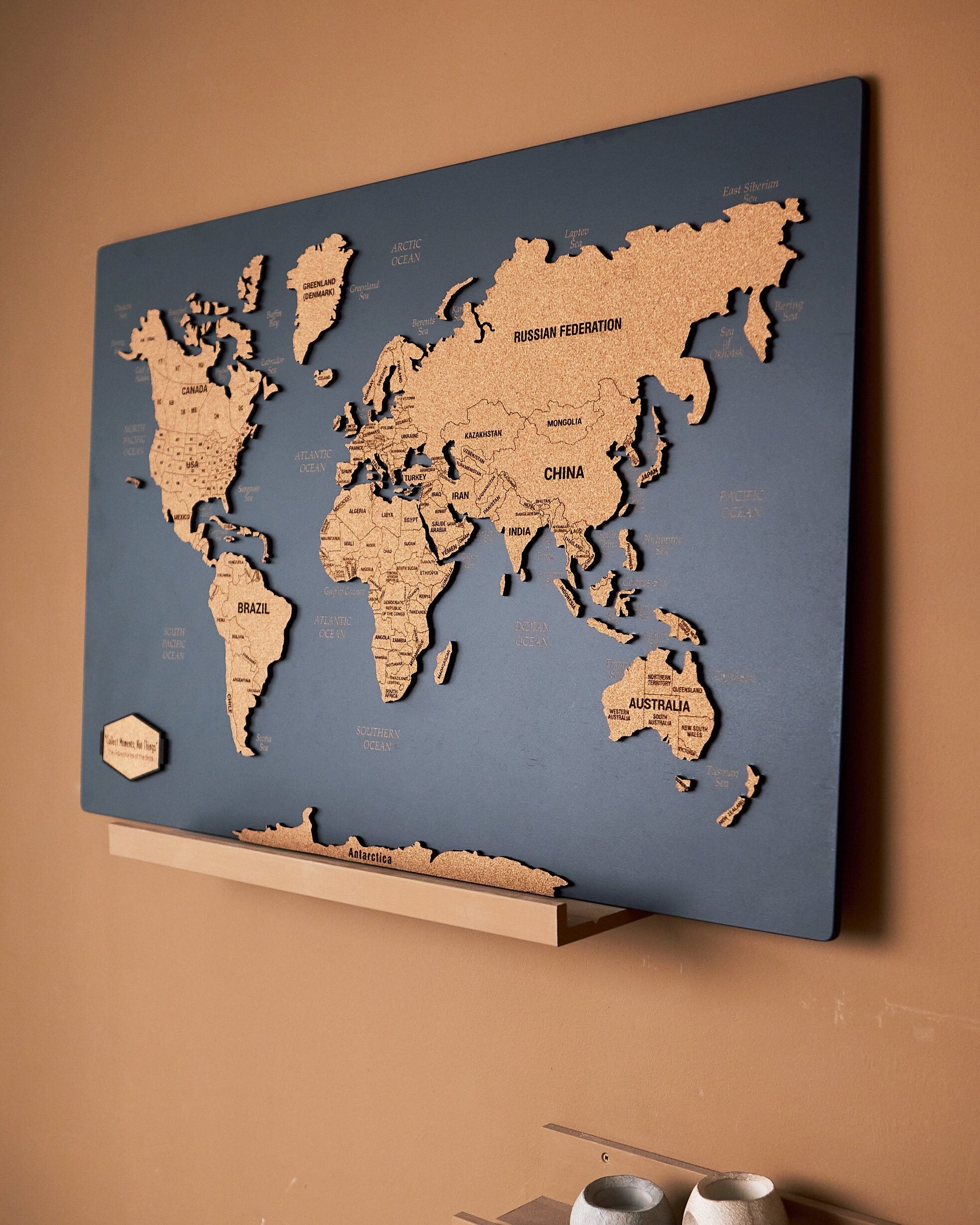 Personalized Cork World Map