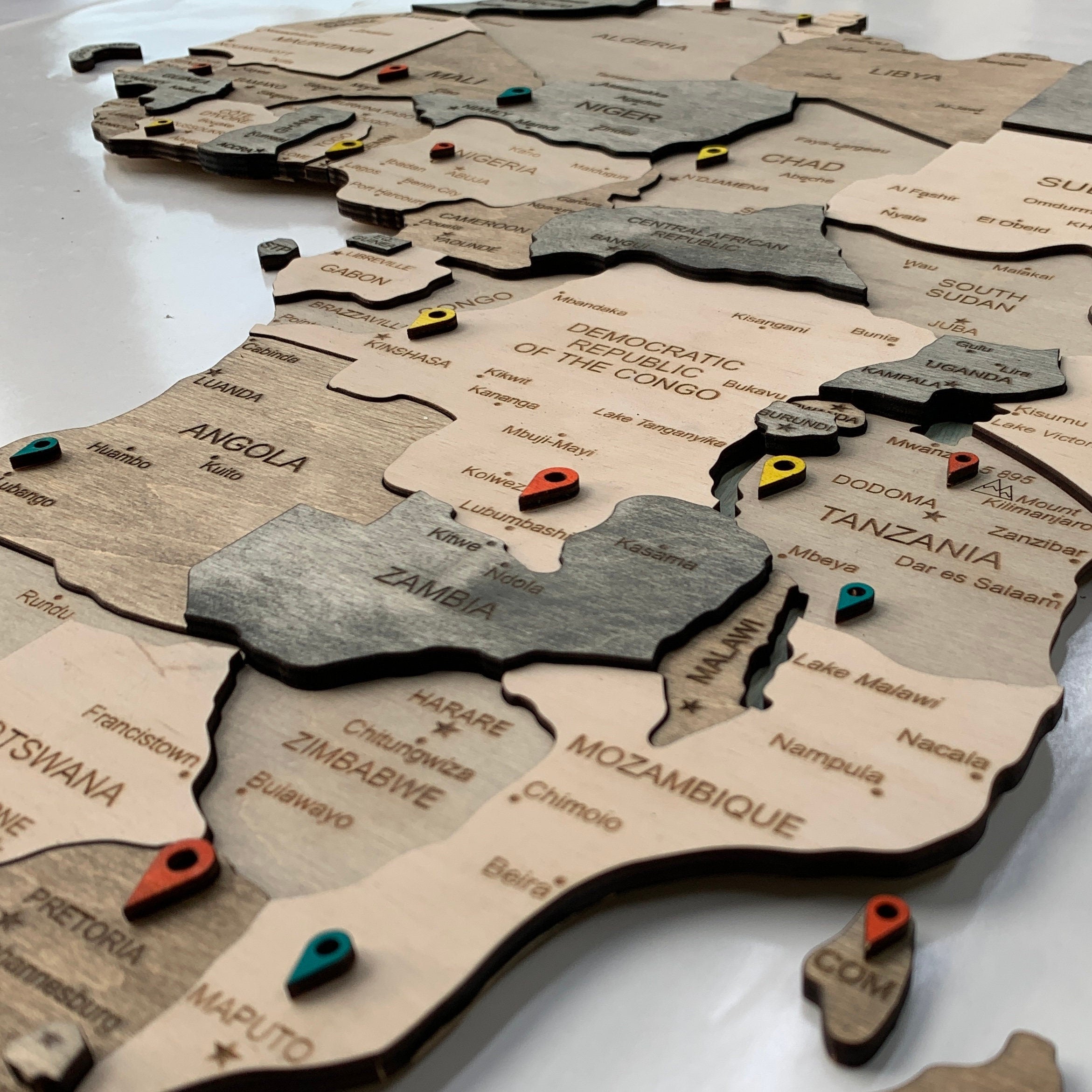 Wood South Africa Map Travel