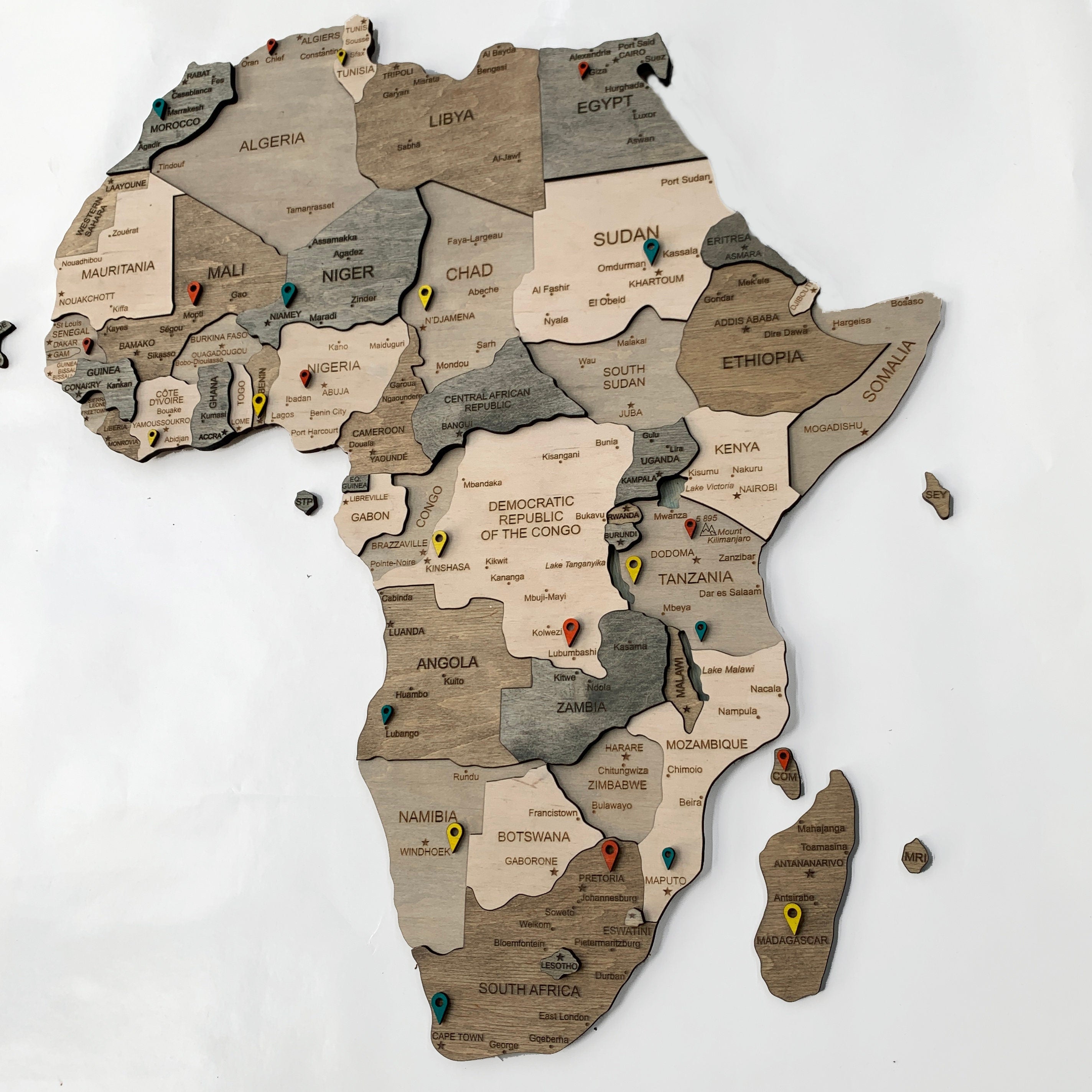 Wood South Africa Map Travel