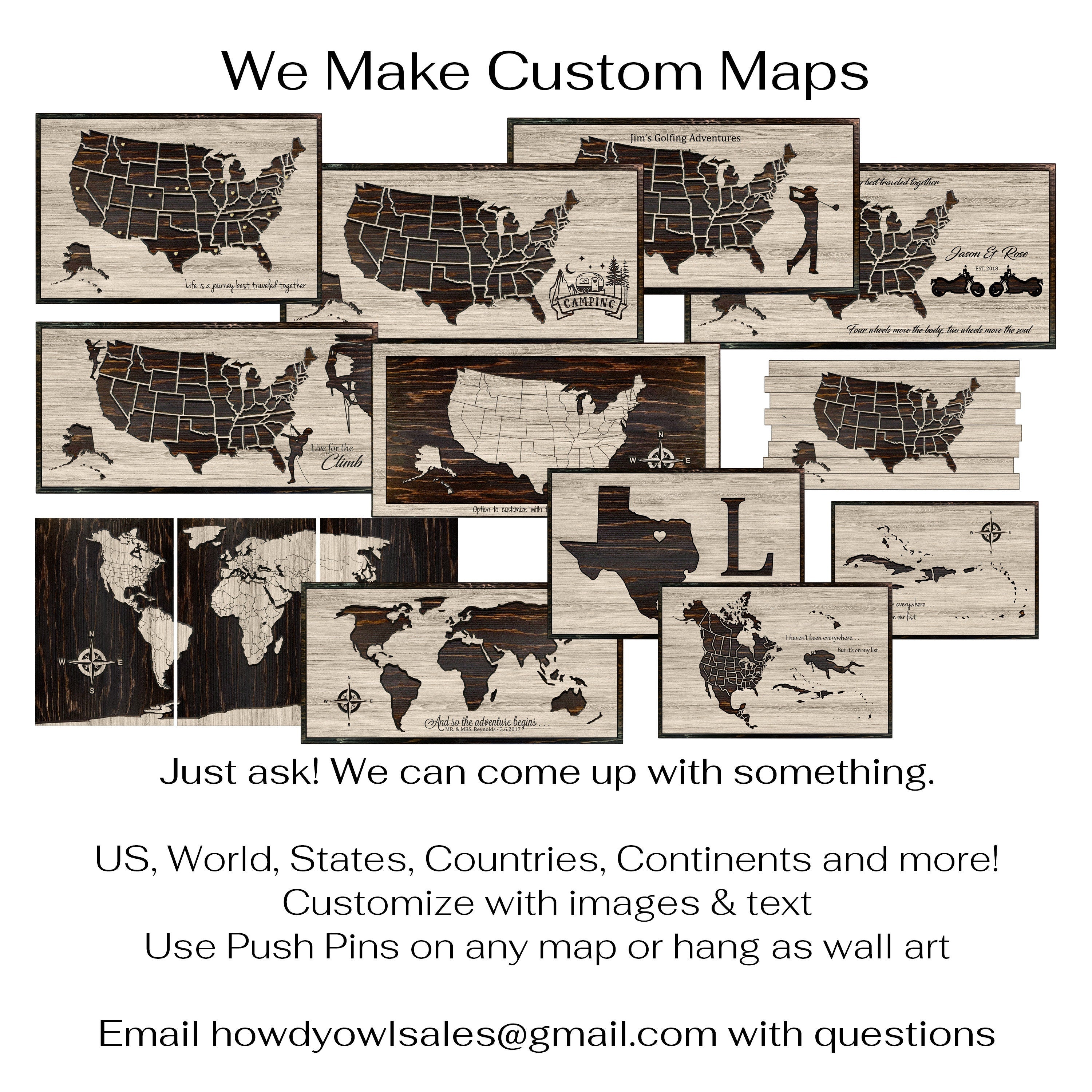 World Map Wood Wall Décor
