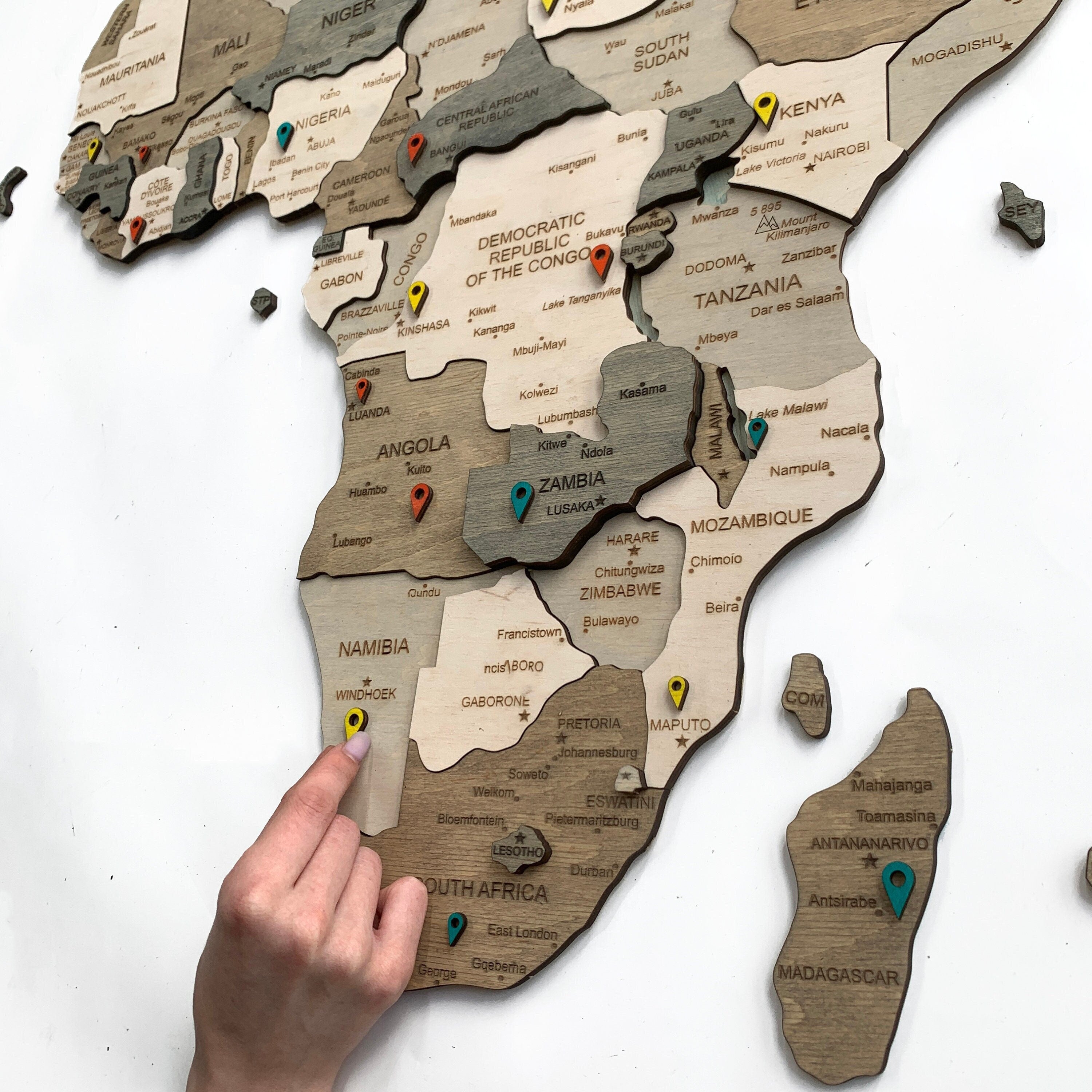 Wood South Africa Map Travel