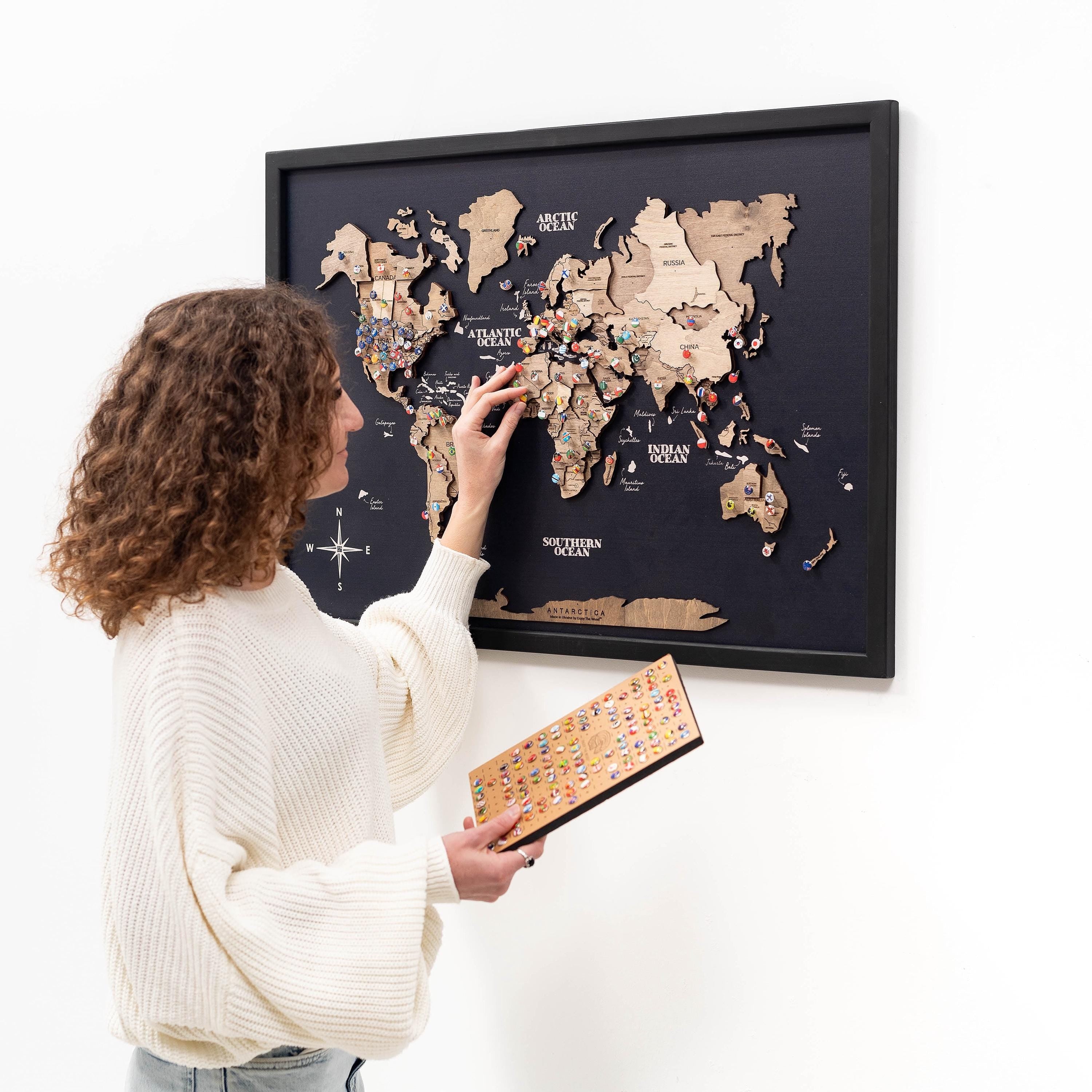3D World Map on Board