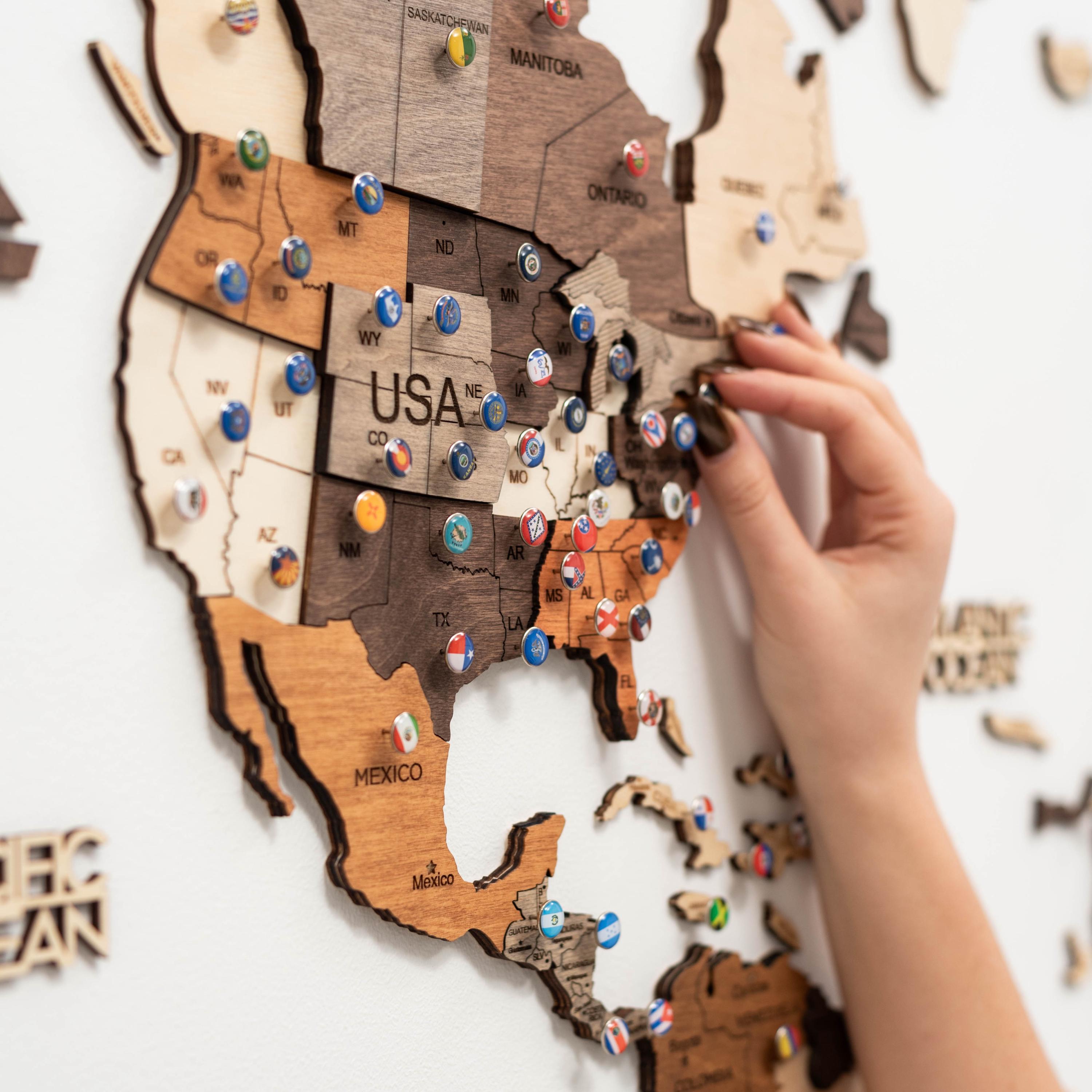 Wooden World Map Enjoy The Wood