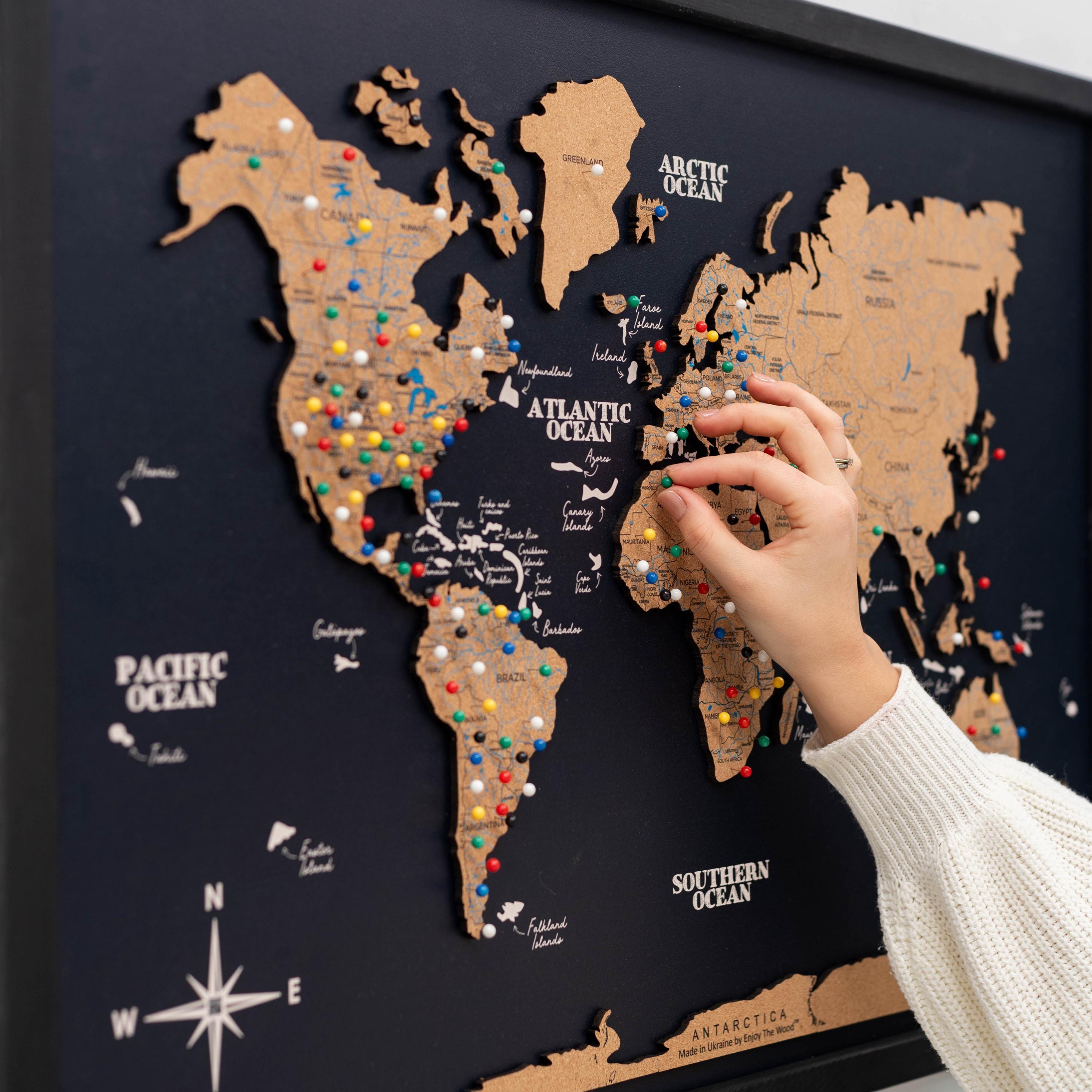 3D World Map on Board