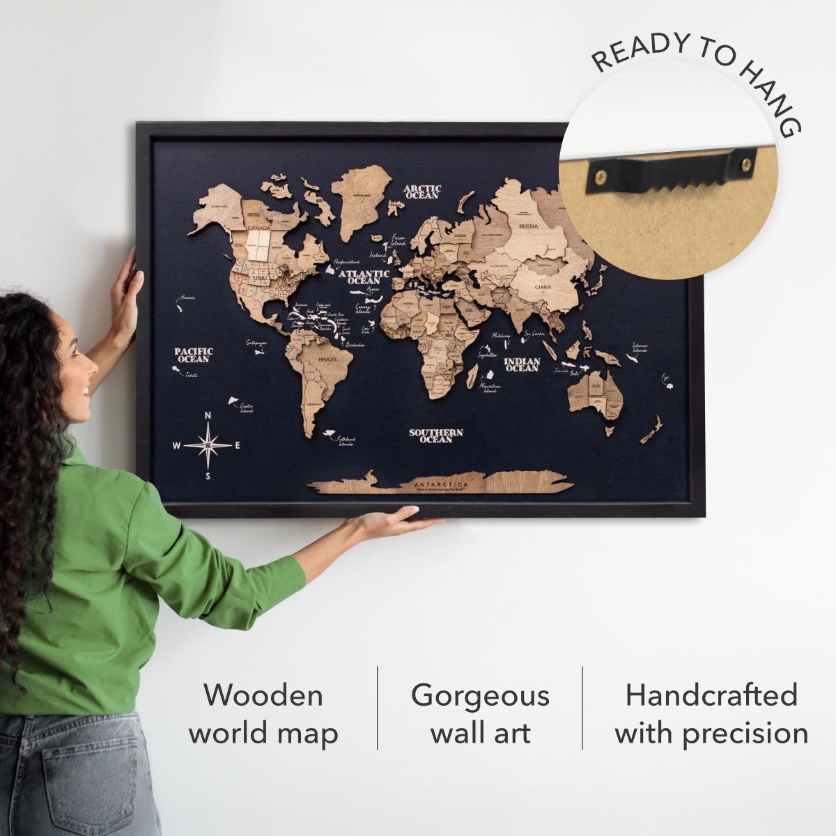 3D World Map on Board