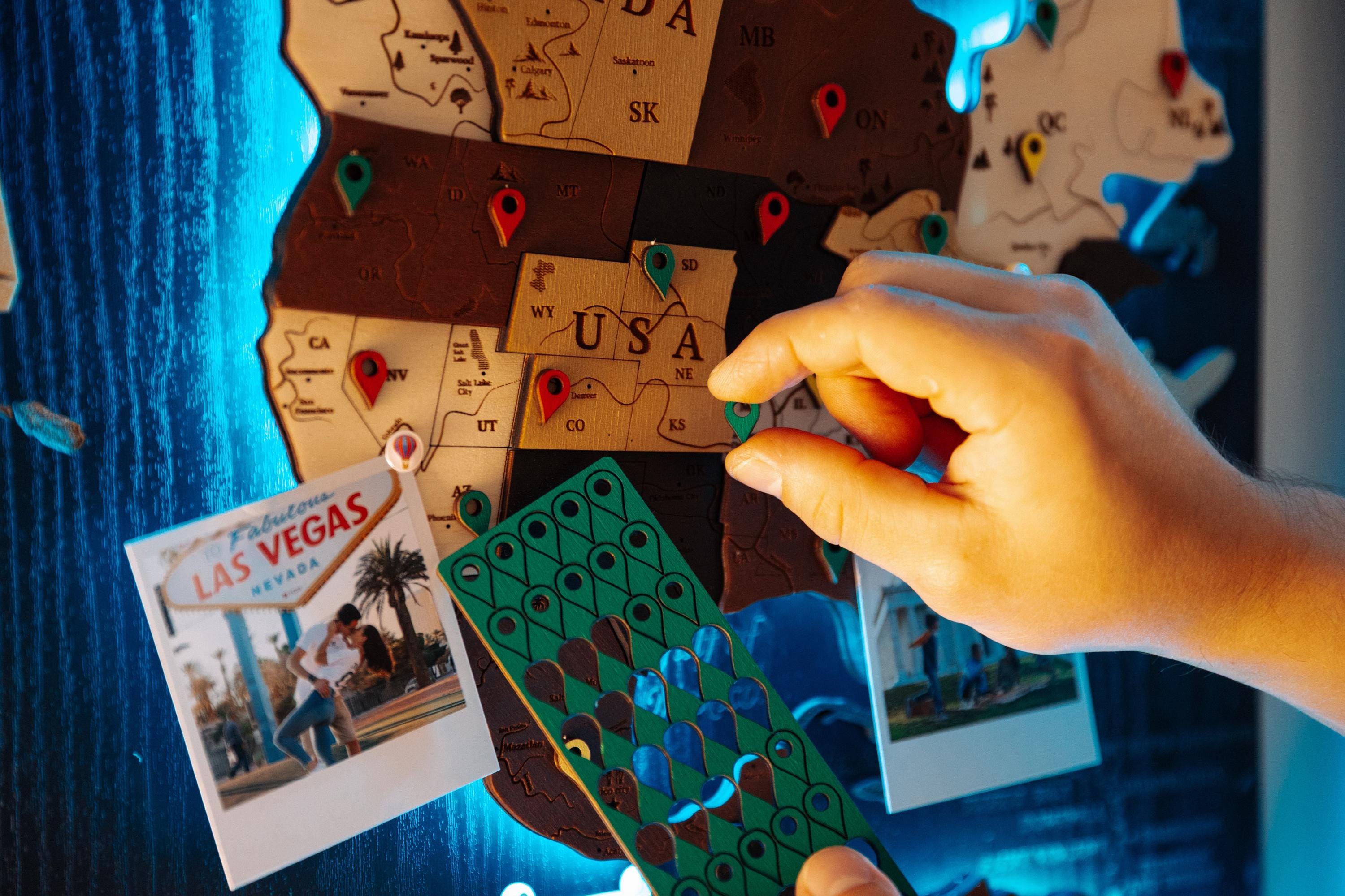 Wooden World Map Home Decor