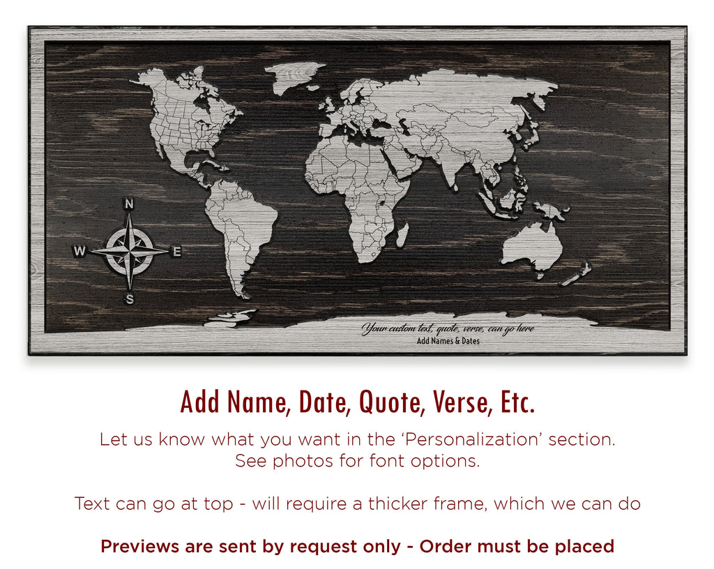 Home Decor Idea - Wooden Map