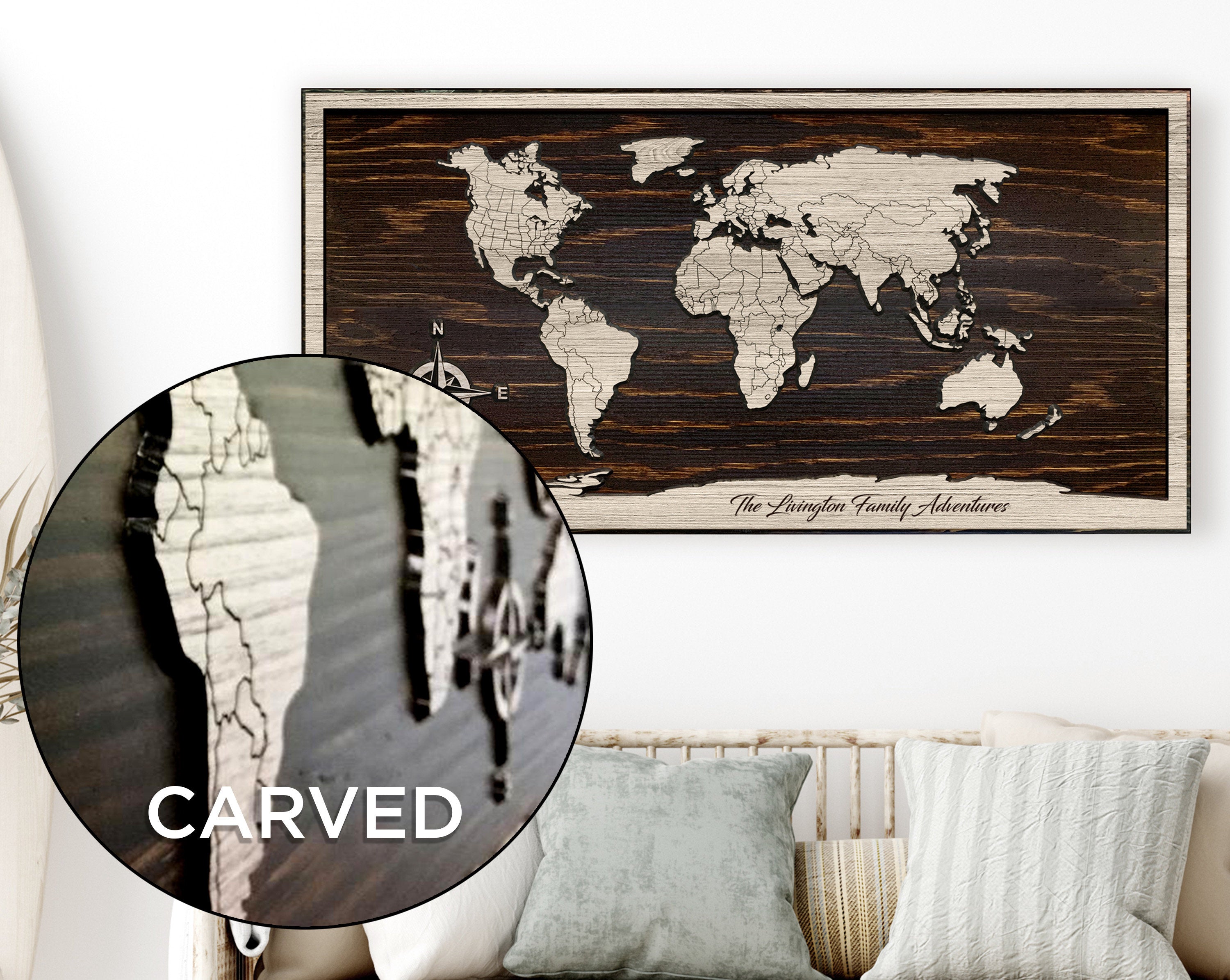 Push Pin Travel Map - Personalized World Map