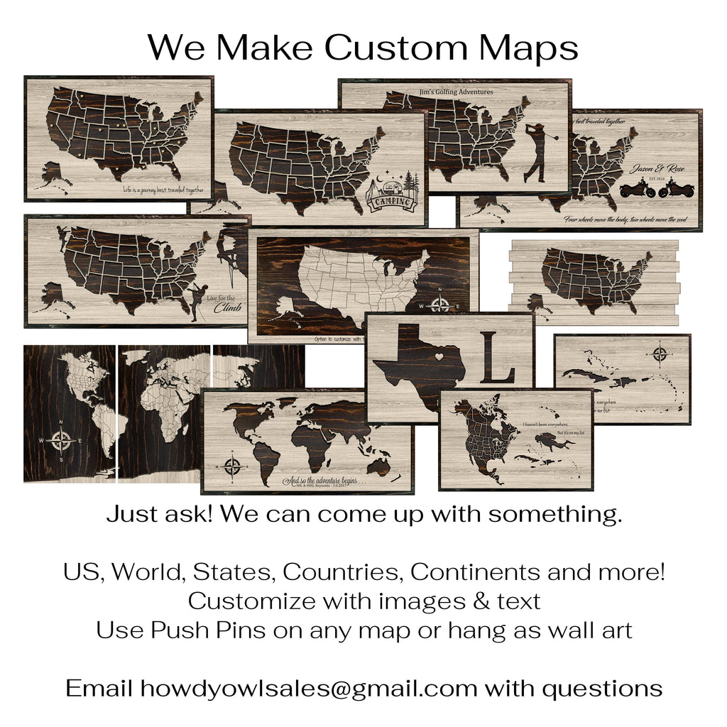 World Map Wood Wall Décor