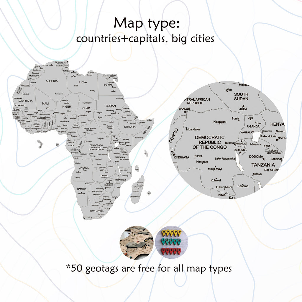 Wood South Africa Map Travel