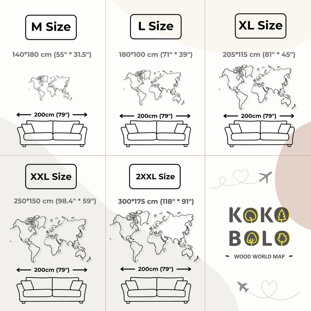 3D Wood World Map Home Décor