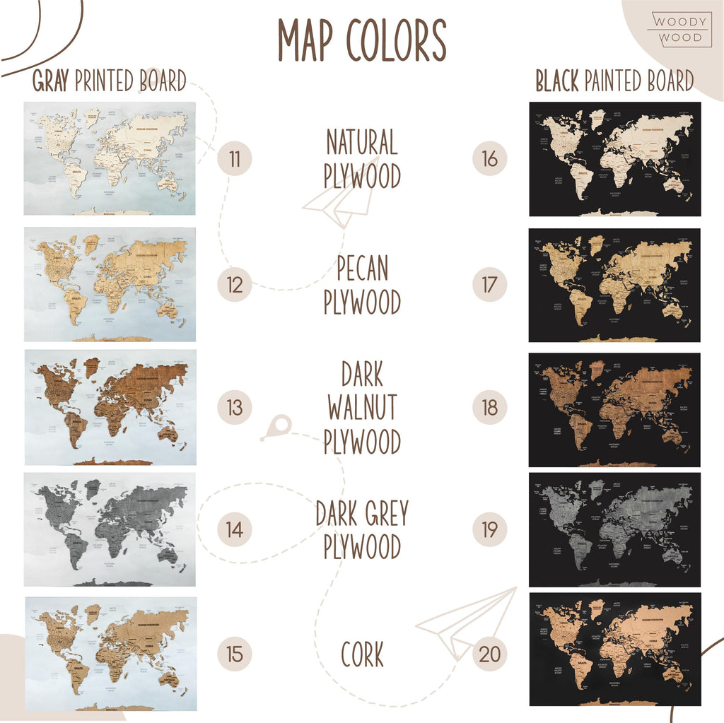 Family Travel Map With Pins Apartment Décor