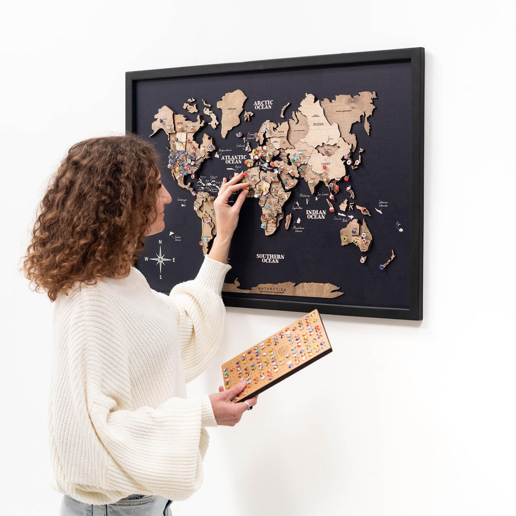 3D World Map on Board
